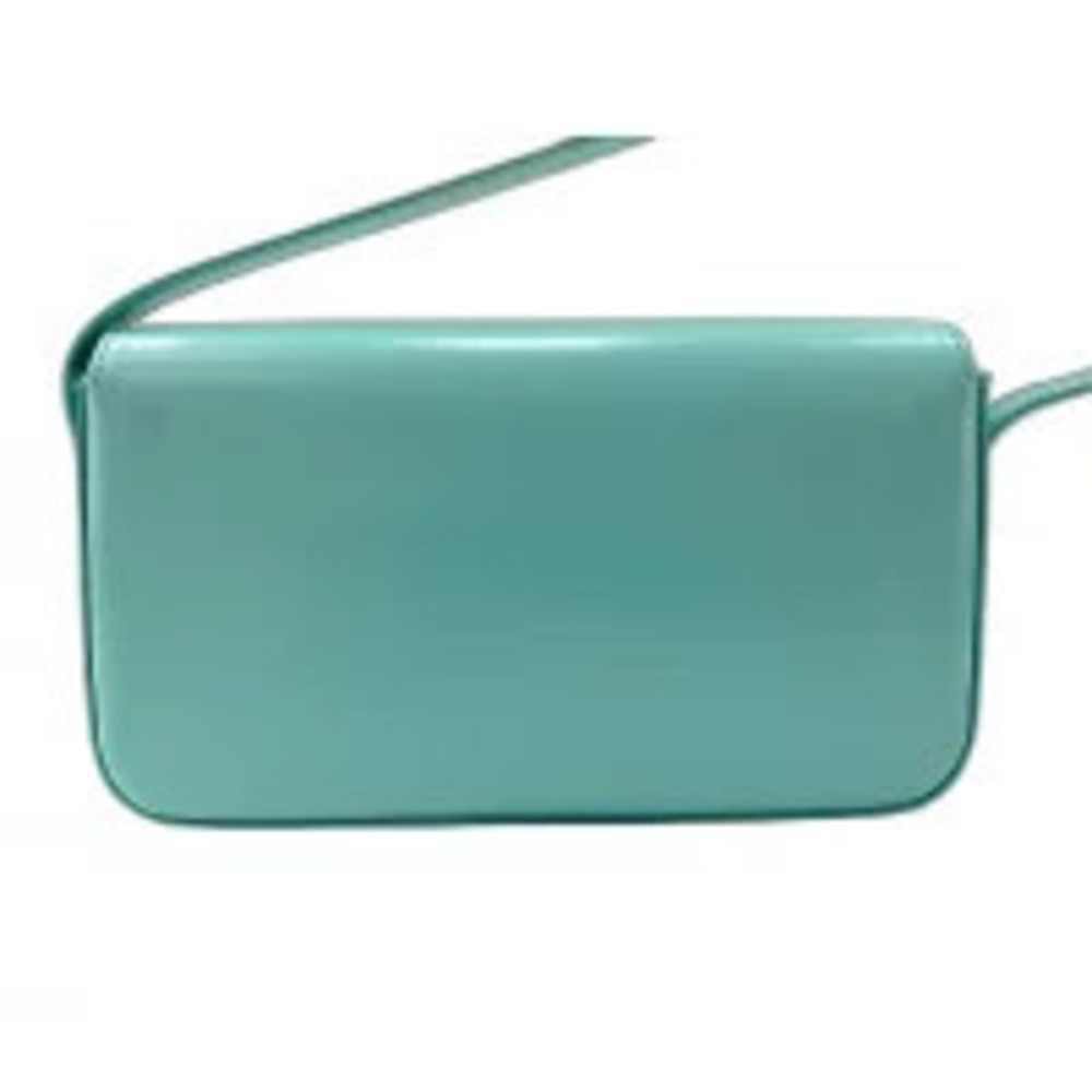 Celine Triomphe Claude Calfskin Shoulder Bag Blue